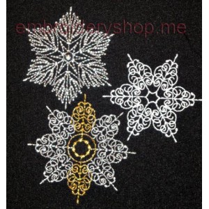 Snowflakes Machine Embroidery Designs size 141*130mm