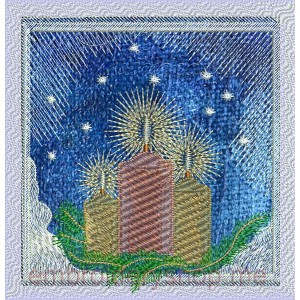 Candle Machine Embroidery Designs size 129*139mm