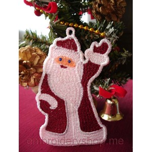 Lace Santa Klaus Machine Embroidery Designs size 64*99mm