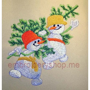 Snowballs Machine Embroidery Designs size 124*138mm