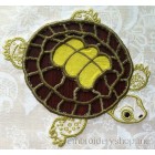 Cutwork Applique Turtle Machine Embroidery Designs Size 119*112mm