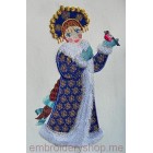 Applique Snow Maiden Machine Embroidery Designs size 164*272mm