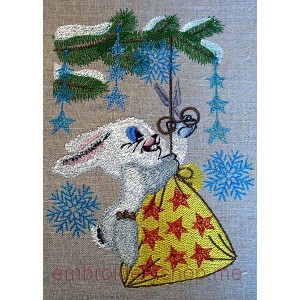Little hare Machine Embroidery Designs size 116*161mm