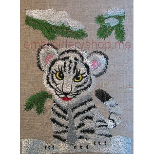 Tiger cub Machine Embroidery Designs size 126*176mm