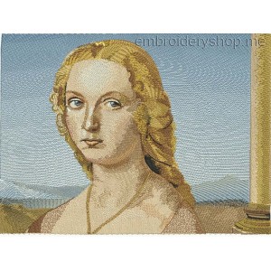 Lady Machine Embroidery Designs size 263*199mm