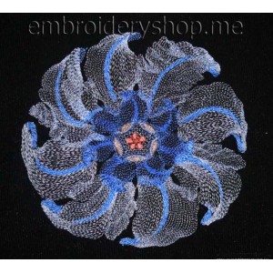 Flower Machine Embroidery Designs size 127*129mm