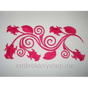 Flowers Pattern for edging Machine Embroidery Designs 