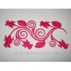 Flowers Pattern for edging Machine Embroidery Designs 