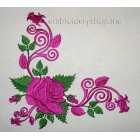 Flowers Pattern with Roses Machine Embroidery Designs Size, mm 161*158