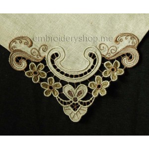 Cutwork Corner Machine Embroidery Designs size 207*136mm