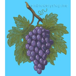 Bunch of grapes Machine Embroidery Designs size 180*208mm