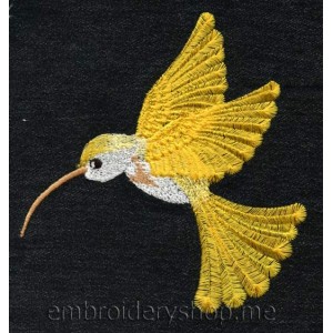 Hummingbird Machine Embroidery Designs size 138*141mm