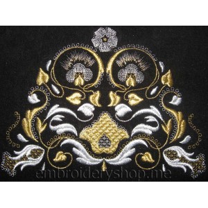 Golden Pattern Machine Embroidery Designs Size, mm 210*154