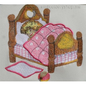Sleeping baby applique Machine Embroidery Designs size 201*200mm
