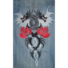 Dragons with roses Machine Embroidery Designs Size 149*223mm