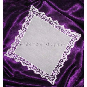 Lace Handkerchief Machine Embroidery Designs size 254*254mm