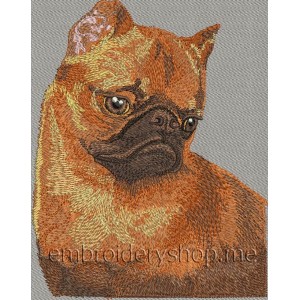 Dog  Griffon Machine Embroidery Designs size 136*173mm