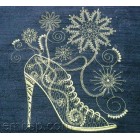 Shoe art Machine Embroidery Designs size 200*232mm