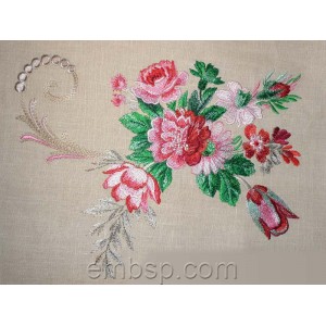 Flowers Machine Embroidery Designs size 254*187mm