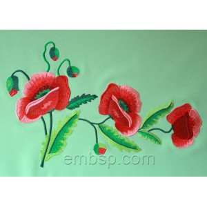 Flowers Poppies Machine Embroidery Designs large hoop