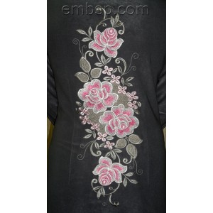 Flowers Lace Roses Machine Embroidery Designs The total size of the embroidery is 199*553mm
