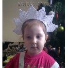 Lacy Snow Crown Machine Embroidery Designs size 60*82mm
