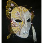 Venetian mask Machine Embroidery Designs size 166*254mm