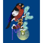 Bullfinch Machine Embroidery Designs Size 130*170mm