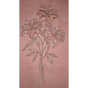Flowers Bouquet Machine Embroidery Designs  size 192*349mm