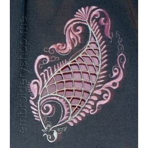 Cutwork Fish Machine Embroidery Designs size 118*165mm