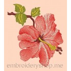 Flowers Hibiscus Machine Embroidery Designs  size  124*145mm