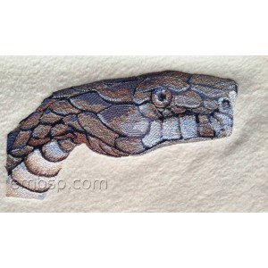 Snake Machine Embroidery Designs size 193*109mm