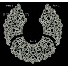 Lace collar, embroidery on organza fsl0031