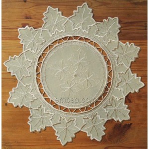 Cutwork Table Centre "Grape Leaves" Machine Embroidery Designs size 180*300mm