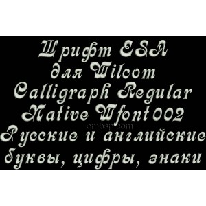 Russian font ESA for Wilcom EmbroideryStudio e1.5 version and up Wfont002