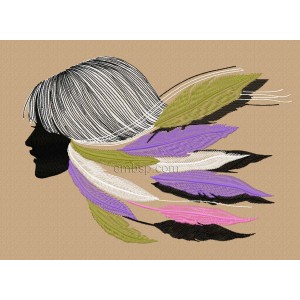 Girl Machine Embroidery Designs size 287*200mm