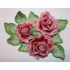 Flowers Lace Roses Machine Embroidery Designs two parts for the hoop 140*200mm