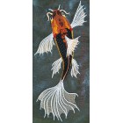 Black Koi Carp Machine Embroidery Designs size 113*240mm