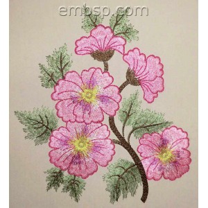 Flowers Machine Embroidery Designs size 151*168mm
