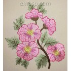 Flowers Machine Embroidery Designs size 151*168mm