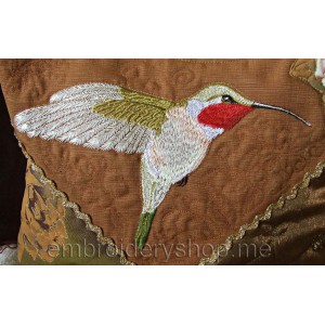 Hummingbird Machine Embroidery Designs size 245*142мм