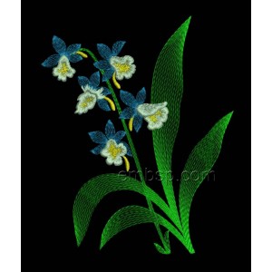 Flowers Forget-me-not Machine Embroidery Designs size 135*166mm