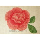 Flowers Rose Machine Embroidery Designs size 90*76mm