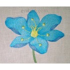 Flowers Blue flower Machine Embroidery Designs size 123*109mm