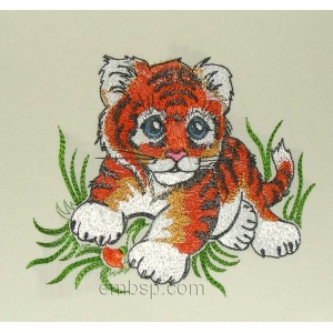 Tiger Machine Embroidery Designs cub size  158*130mm