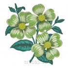 Flowers Machine Embroidery Designs size 192*201mm