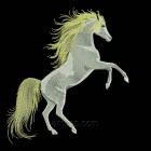 White Horse Machine Embroidery Designs size 180*201mm