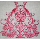 Towel with birds Machine Embroidery Designs Size 195x279 mm (+2 parts)