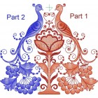 Towel with birds wed0005_195x279 mm (+2 parts)