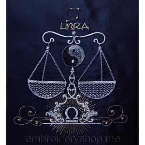 Libra Machine Embroidery Designs size 193*216mm